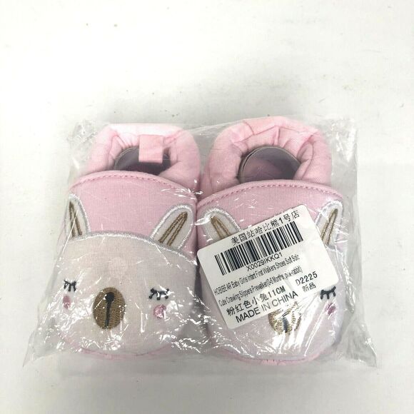 Baby Girls Infant First Walkers Shoes 0 - 6 Months Pink Rabbit Soft Soles - Picture 8 of 8